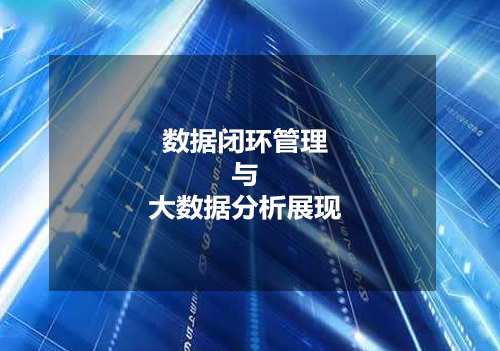 数据闭环管理与大数据分析展现